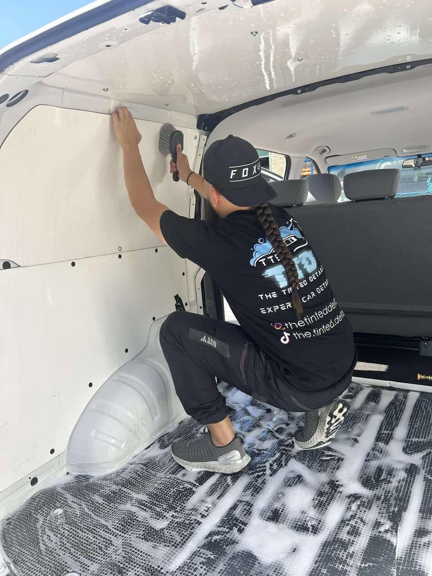 Interior car detailing and leather conditioning