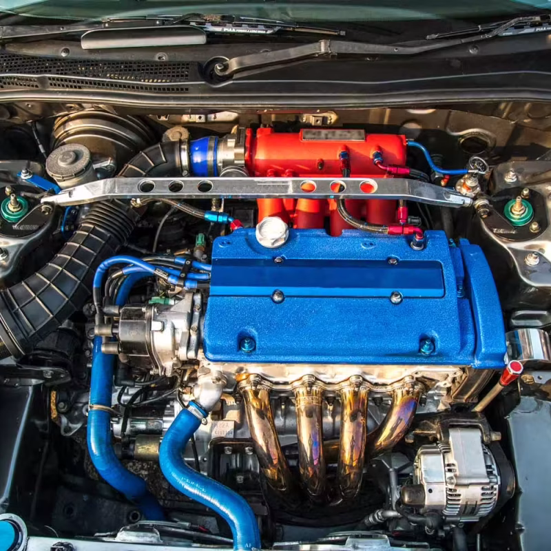 Engine bay concours-grade detail and presentation